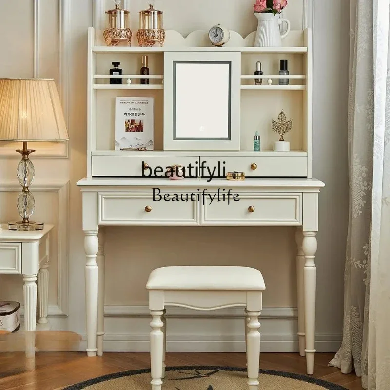 1Full solid wood dressing table French with lamp and mirror dressing table Master bedroom dressing table
1Full solid wood dressing table French with lamp and mirror dressing table Master bedroom dressing table