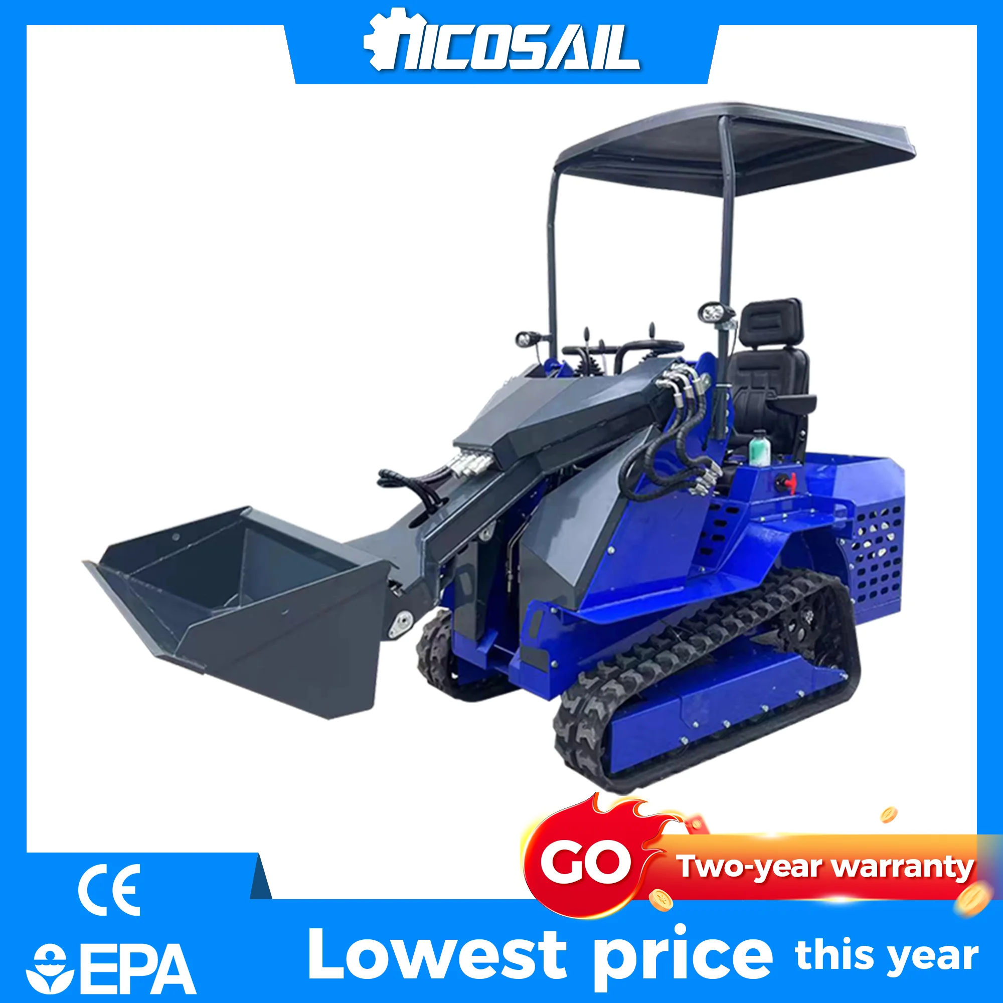 Ride On Skid Steer Loader 1 Ton CE Euro 5 Hydraulic Compact Skid Loader for Contractor
Ride On Skid Steer Loader 1 Ton CE Euro 5 Hydraulic Compact Skid Loader for Contractor