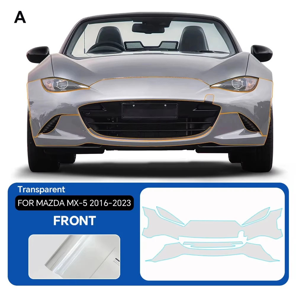 For Mazda MX-5 MX5 2016-2023 TPU Paint Protection Film Self-Healing Clear Bra Pre-cut PPF Kit Car Body Anti-Scratch Resistant
For Mazda MX-5 MX5 2016-2023 TPU Paint Protection Film Self-Healing Clear Bra Pre-cut PPF Kit Car Body Anti-Scratch Resistant