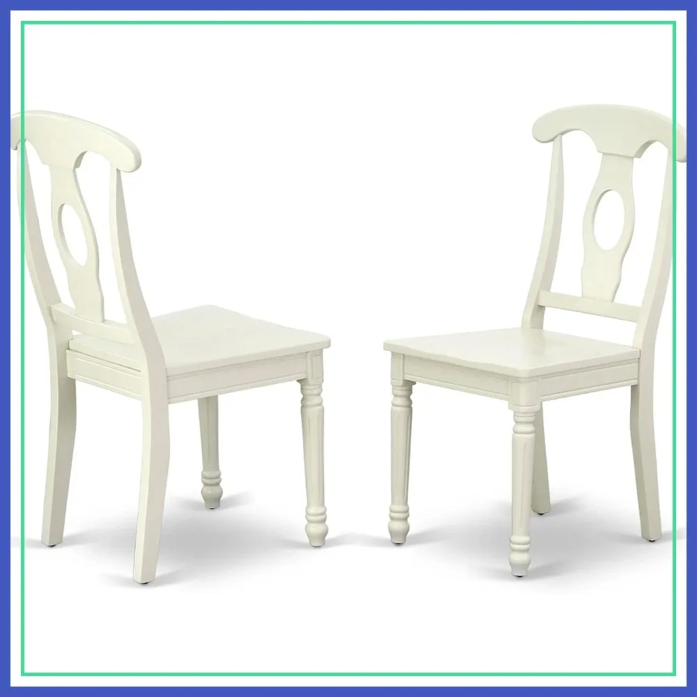 Set of 2 Solid Wood Kitchen Chairs with Napoleon Back, Linen White, 23.2x17.7x36.2 inches
Set of 2 Solid Wood Kitchen Chairs with Napoleon Back, Linen White, 23.2x17.7x36.2 inches