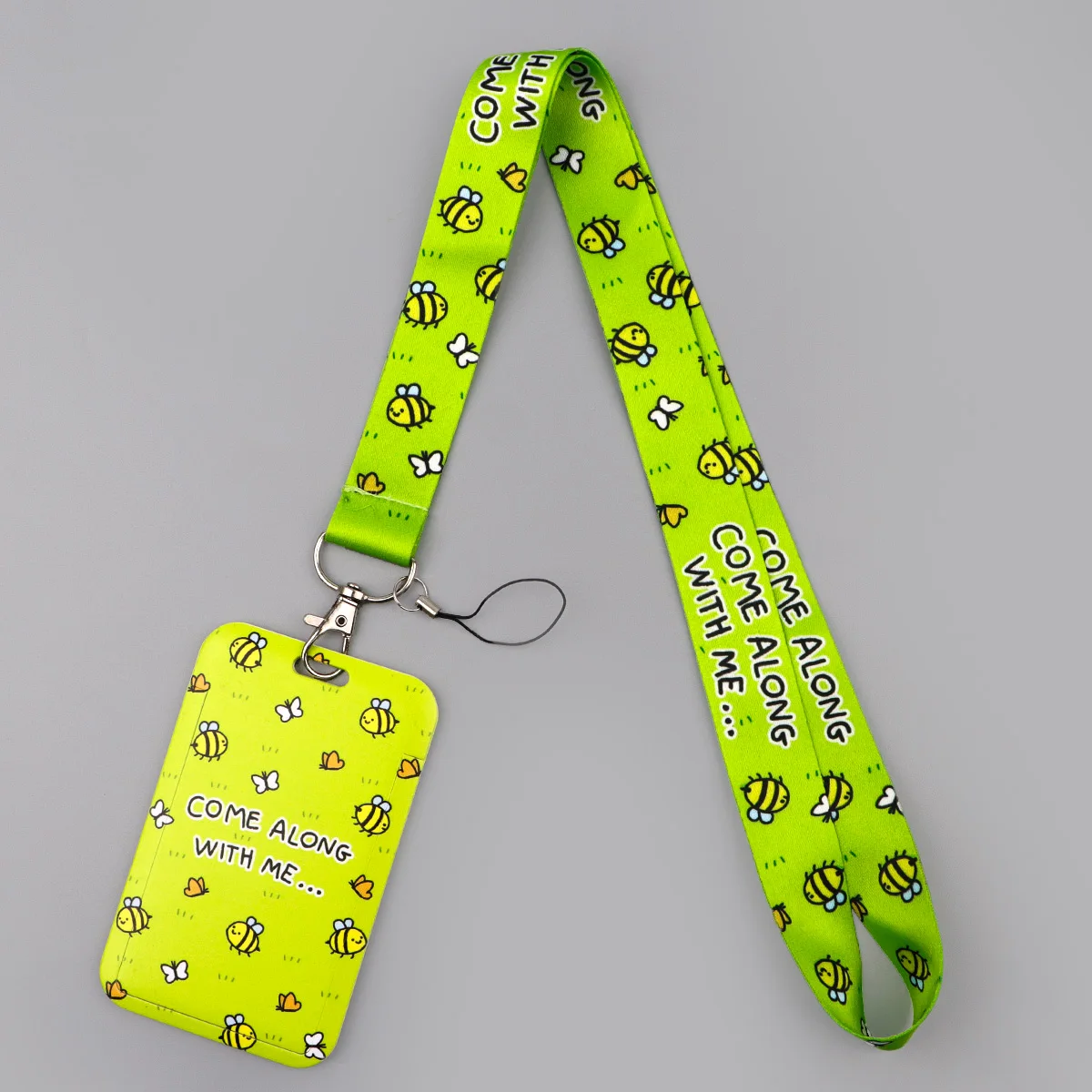 Cute Cartoon Bee Lanyard Card Holder "Come Along With Me" Neck Strap for Key ID Card Phone Straps Badge Holder Key Ring Gifts
Cute Cartoon Bee Lanyard Card Holder "Come Along With Me" Neck Strap for Key ID Card Phone Straps Badge Holder Key Ring Gifts