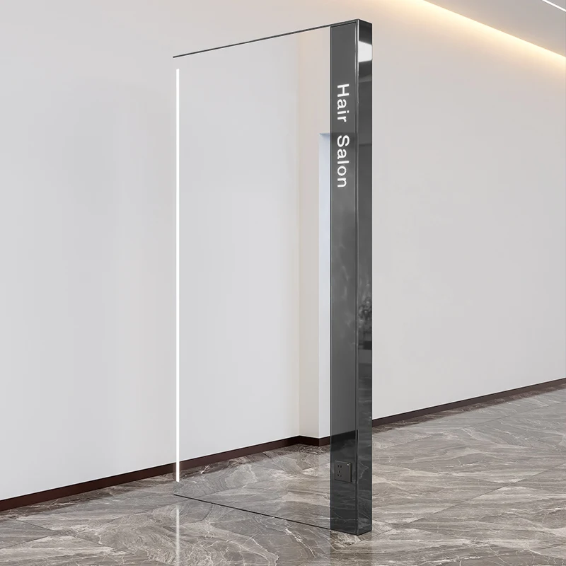 single and double-sided floor-to-ceiling mirror with lamp custom LOGO hairdressing shop hair-cutting mirror
single and double-sided floor-to-ceiling mirror with lamp custom LOGO hairdressing shop hair-cutting mirror