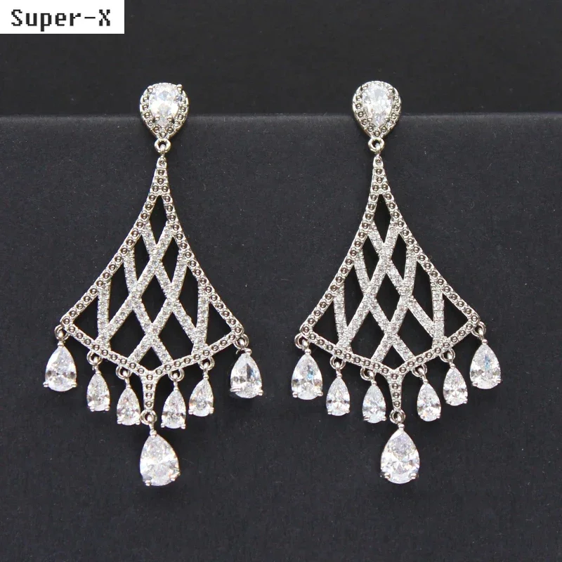 Silver Color Zircon Earrings for Women Sweet Jewelry Water Drop Tassel Openwork Triangle Pendant Earrings Party Jewelry Gift
Silver Color Zircon Earrings for Women Sweet Jewelry Water Drop Tassel Openwork Triangle Pendant Earrings Party Jewelry Gift