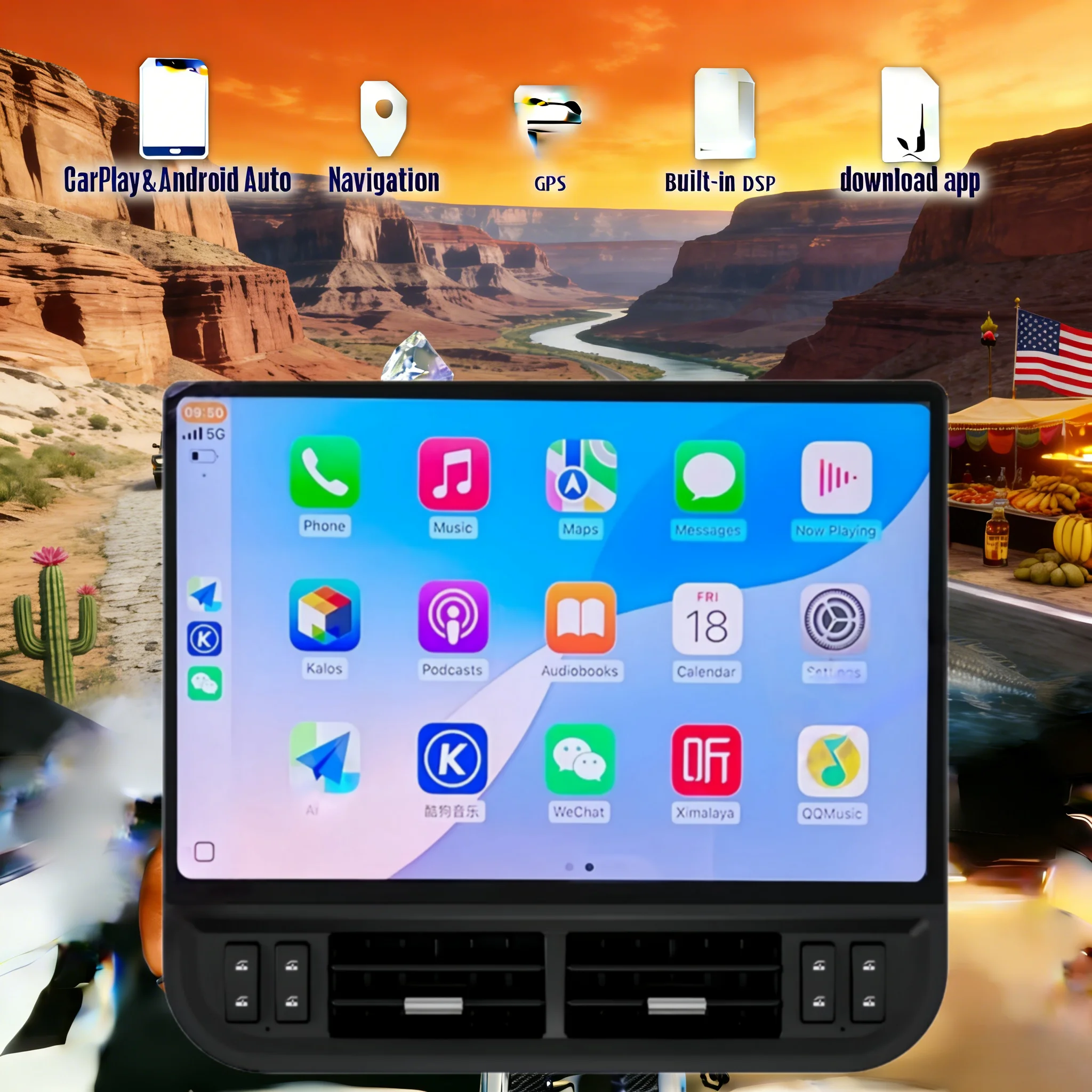 16.8" Carplay Auto Android 14 Car Radio For Jeep Wrangler 2011 2012 2013 2014-2017 Screen GPS Multimedia Stereo Player Head Unit
16.8" Carplay Auto Android 14 Car Radio For Jeep Wrangler 2011 2012 2013 2014-2017 Screen GPS Multimedia Stereo Player Head Unit