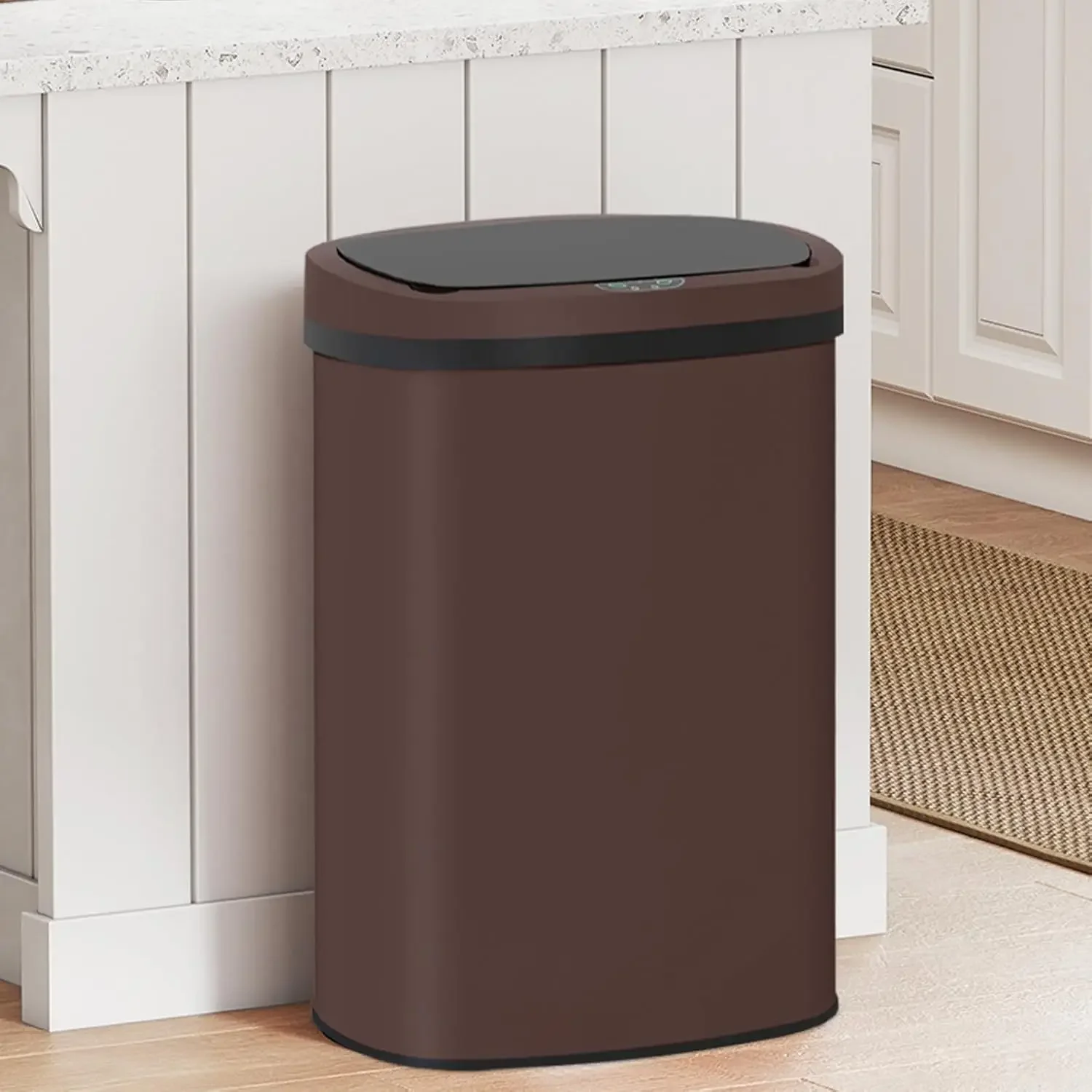 13-Gallon Kitchen Trash Can, 50L Stainless Steel Garbage Can, Tall Automatic Trash Bin Touchfree Motion Sensor Garbage Bin, Meta
13-Gallon Kitchen Trash Can, 50L Stainless Steel Garbage Can, Tall Automatic Trash Bin Touchfree Motion Sensor Garbage Bin, Meta