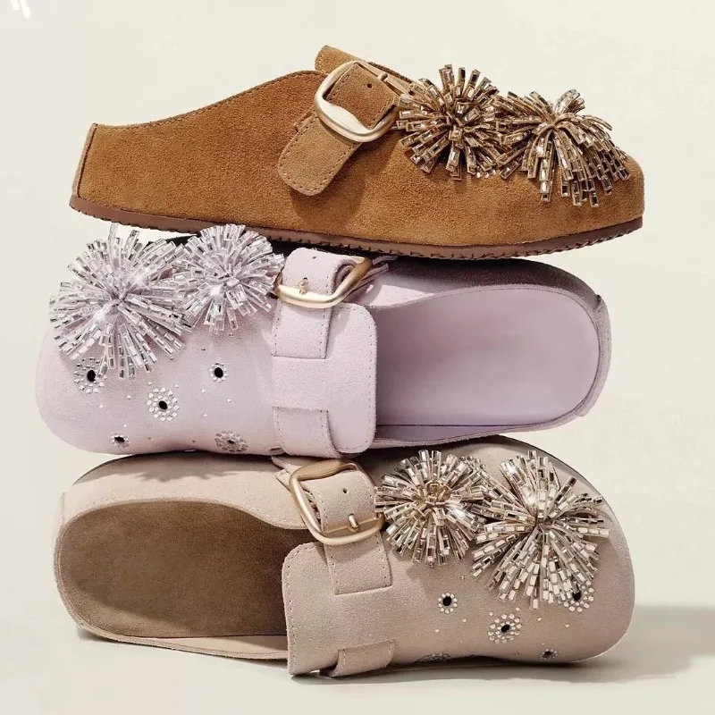 Retro Women Shoes Exquisite Metal Decoration Mueller Slippers for Woman Fashion Baotou Casual Shoes Designer Shoes Zapatos Mujer
Retro Women Shoes Exquisite Metal Decoration Mueller Slippers for Woman Fashion Baotou Casual Shoes Designer Shoes Zapatos Mujer