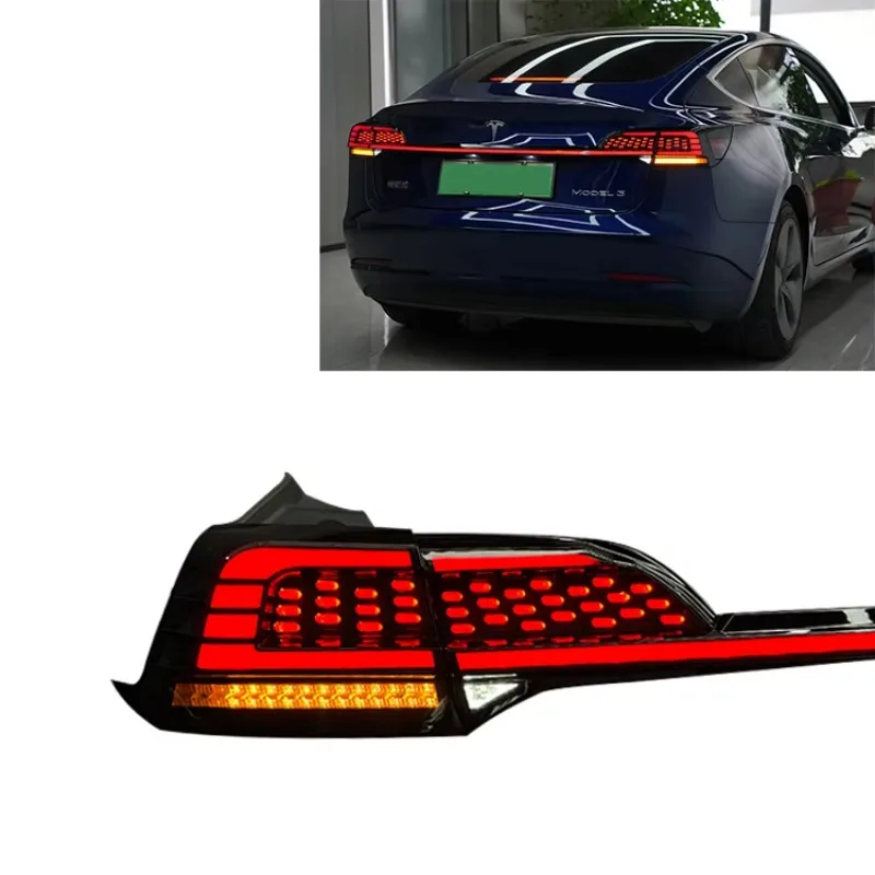 Светодиодные задние фонари производителя Zhengwo для Tesla Model3 2018-2023 года с анимацией запуска, модифицированным последовательным задним фонарем
Светодиодные задние фонари производителя Zhengwo для Tesla Model3 2018-2023 года с анимацией запуска, модифицированным последовательным задним фонарем