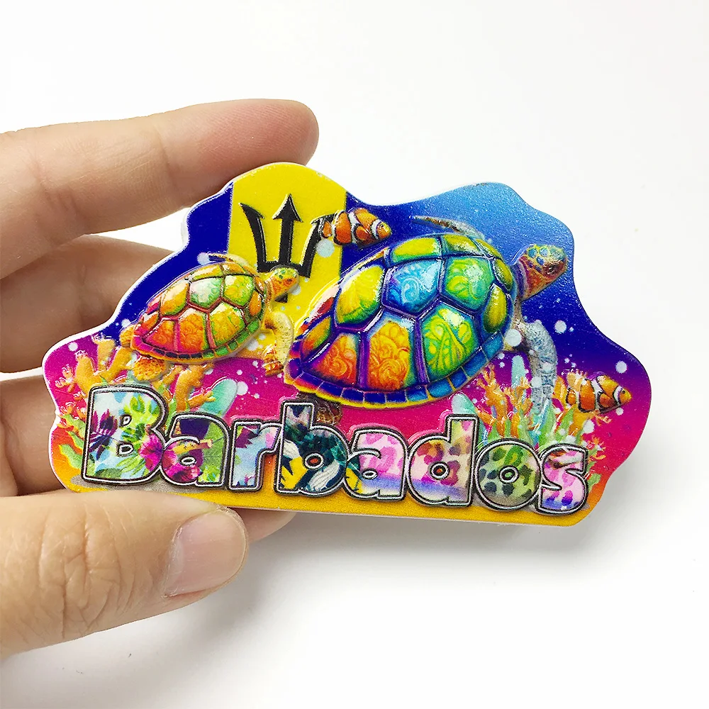 Barbados 3D Resin Fridge Magnets with Colorful Sea Turtles & Flag - Cute Decorative Refrigerator Magnets for Home & Kitchen
Barbados 3D Resin Fridge Magnets with Colorful Sea Turtles & Flag - Cute Decorative Refrigerator Magnets for Home & Kitchen