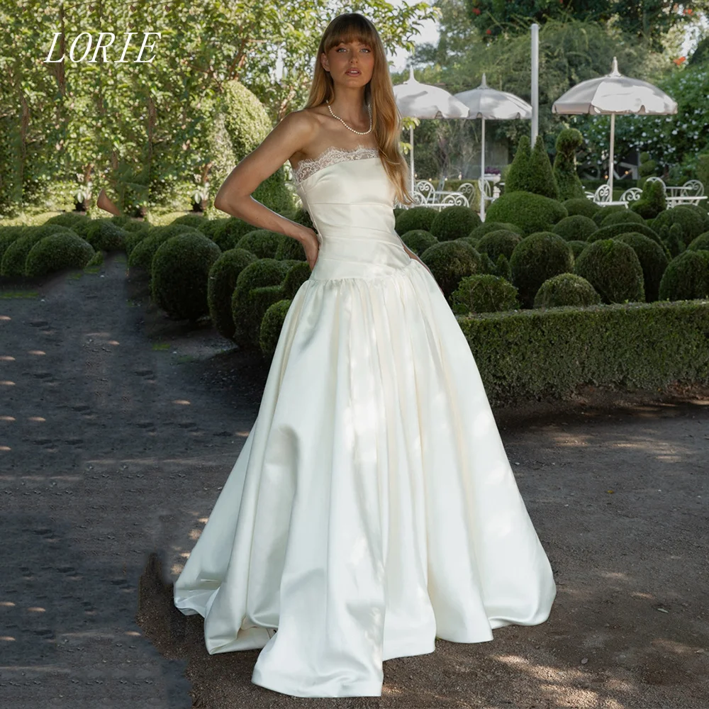 LORIE Elegant Simple Appliques A Line Civil Wedding Dress Strapless Bridal Dresses Lace Engagement Wedding Gown Customized 2026
LORIE Elegant Simple Appliques A Line Civil Wedding Dress Strapless Bridal Dresses Lace Engagement Wedding Gown Customized 2026