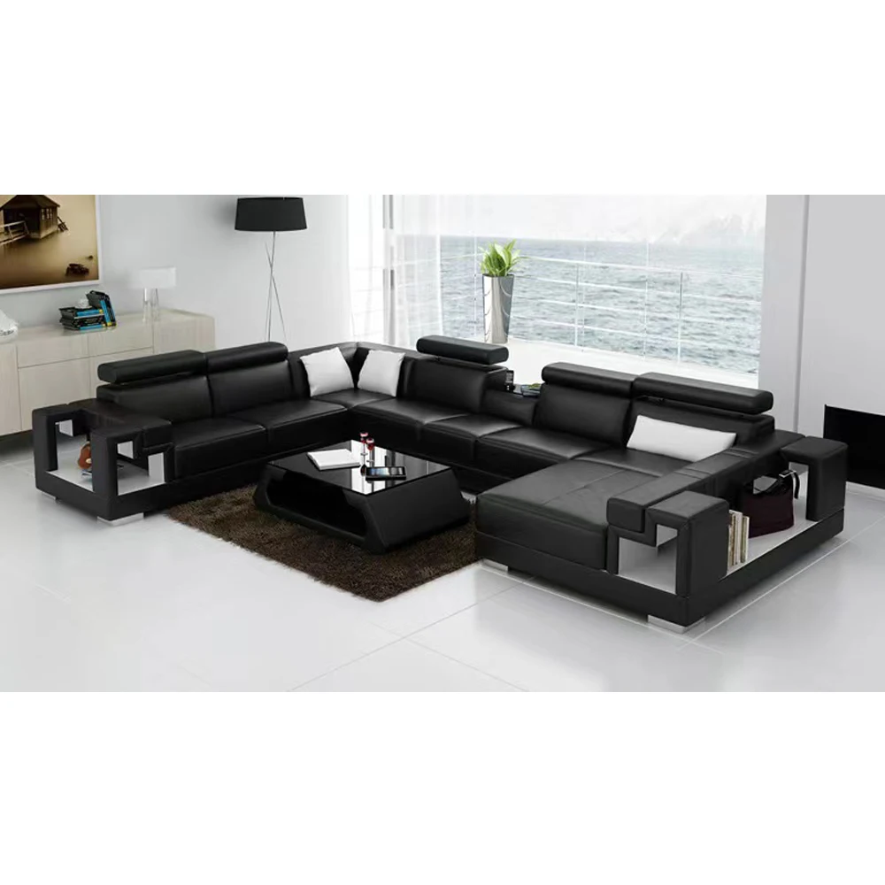 Linlamlim Italian Genuine Leather Sectional Sofa Futuristic Furniture U Shape Couch Living Room Big Sofas Set with Coffee Table
Linlamlim Italian Genuine Leather Sectional Sofa Futuristic Furniture U Shape Couch Living Room Big Sofas Set with Coffee Table