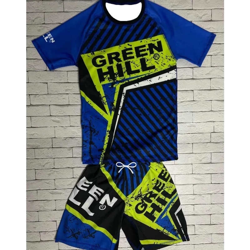 2026 Summer New Style Men's Blue-Green Sportswear Set, Thin and Quick-Drying Training Suit, Muay Thai Jiu-Jitsu T-shirt + Shorts
2026 Summer New Style Men's Blue-Green Sportswear Set, Thin and Quick-Drying Training Suit, Muay Thai Jiu-Jitsu T-shirt + Shorts