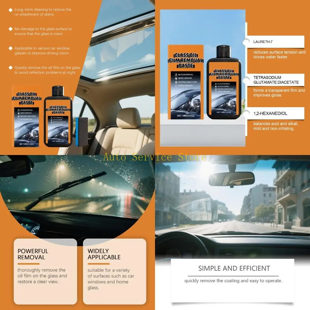 462A Easy To Use Car Window Cleaner Paste 100g for Safe & Efficient Oil Film Removal
462A Easy To Use Car Window Cleaner Paste 100g for Safe & Efficient Oil Film Removal