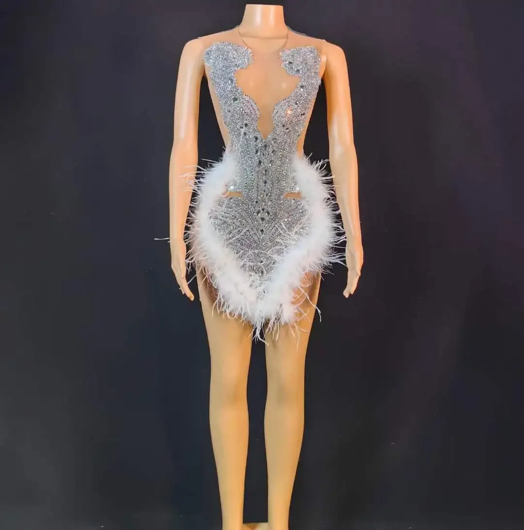 Women Sparkly Sleeveless Night Party Goddess Senior Drag Queen Costume With Feather Rhinestone Mesh Sexy Sheer Dressy 2025 New
Women Sparkly Sleeveless Night Party Goddess Senior Drag Queen Costume With Feather Rhinestone Mesh Sexy Sheer Dressy 2025 New