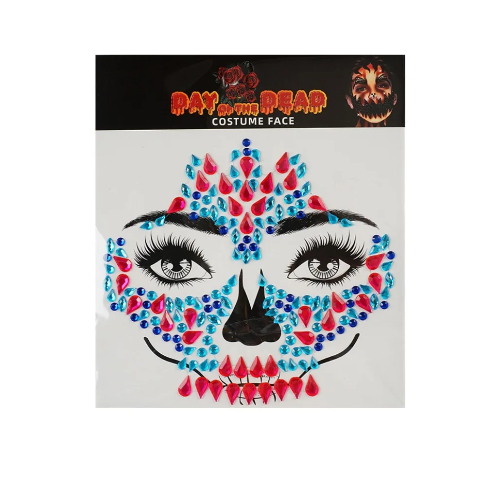 Funny Rhinestone Face Sticker Colorful Crystal Clown Makeup Halloween Fake Tattoo DIY Cosplay Props Skull Face Sticker
Funny Rhinestone Face Sticker Colorful Crystal Clown Makeup Halloween Fake Tattoo DIY Cosplay Props Skull Face Sticker