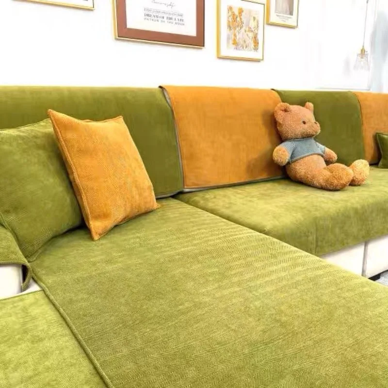 Chenille Striped Sofa Cover Solid Color Anti-slip Combination Sofa Cushion for Living Room Cover Furniture Dust Protection Towel
Chenille Striped Sofa Cover Solid Color Anti-slip Combination Sofa Cushion for Living Room Cover Furniture Dust Protection Towel
