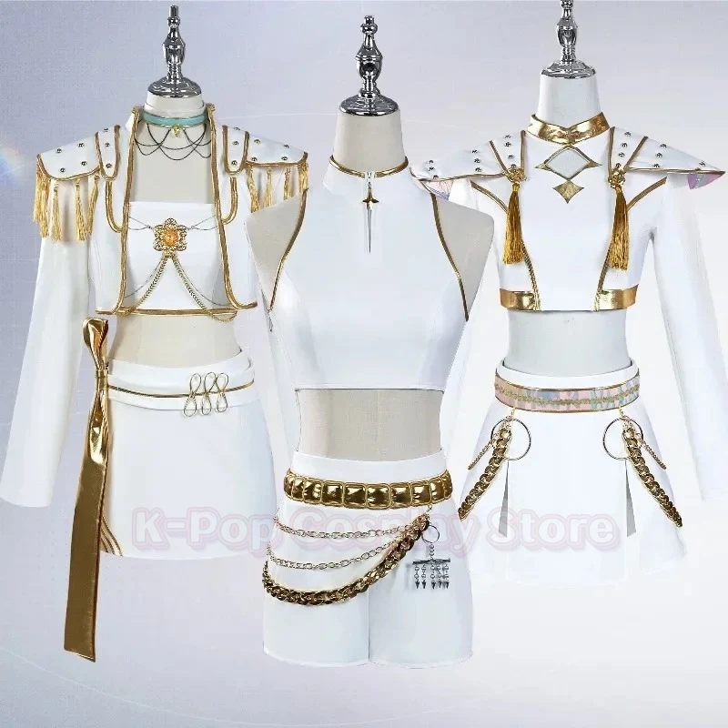 Anime K-Pop Demon Hunters Zoey Rumi Mira Cosplay Costume White PU Leather Uniform Role Play for Party Halloween Carnival Outfits
Anime K-Pop Demon Hunters Zoey Rumi Mira Cosplay Costume White PU Leather Uniform Role Play for Party Halloween Carnival Outfits