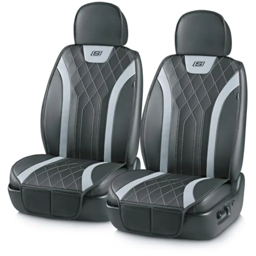 MAX Cushioning Car Seat Covers, Memory Foam Leather Car Seat Protectors, Airbag Safe Waterproof Sideless Front Seat Covers with
MAX Cushioning Car Seat Covers, Memory Foam Leather Car Seat Protectors, Airbag Safe Waterproof Sideless Front Seat Covers with