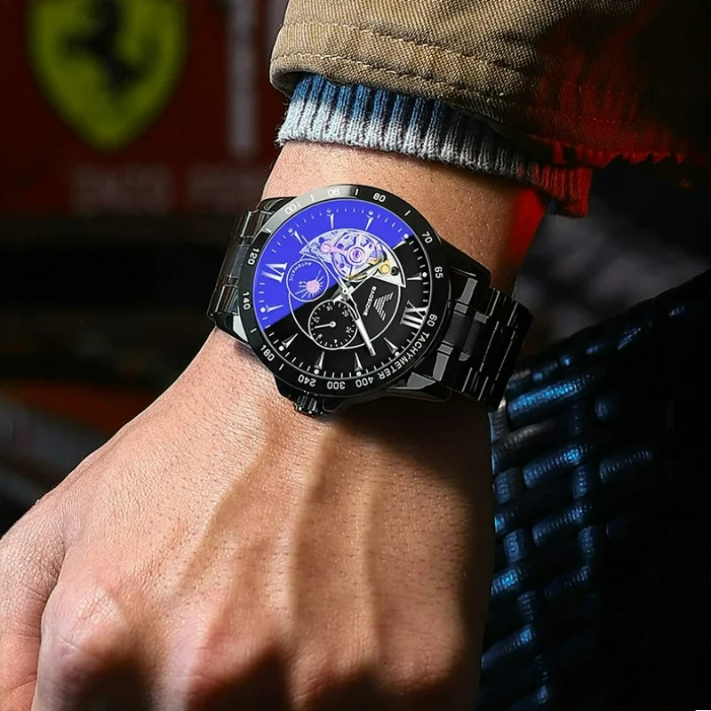 BAOSIZHE Automatic Mechanical Watch Men Calendar Waterproof Steel Band Men's Watch Luminous Dial Luxury Business Wristwatch
BAOSIZHE Automatic Mechanical Watch Men Calendar Waterproof Steel Band Men's Watch Luminous Dial Luxury Business Wristwatch
