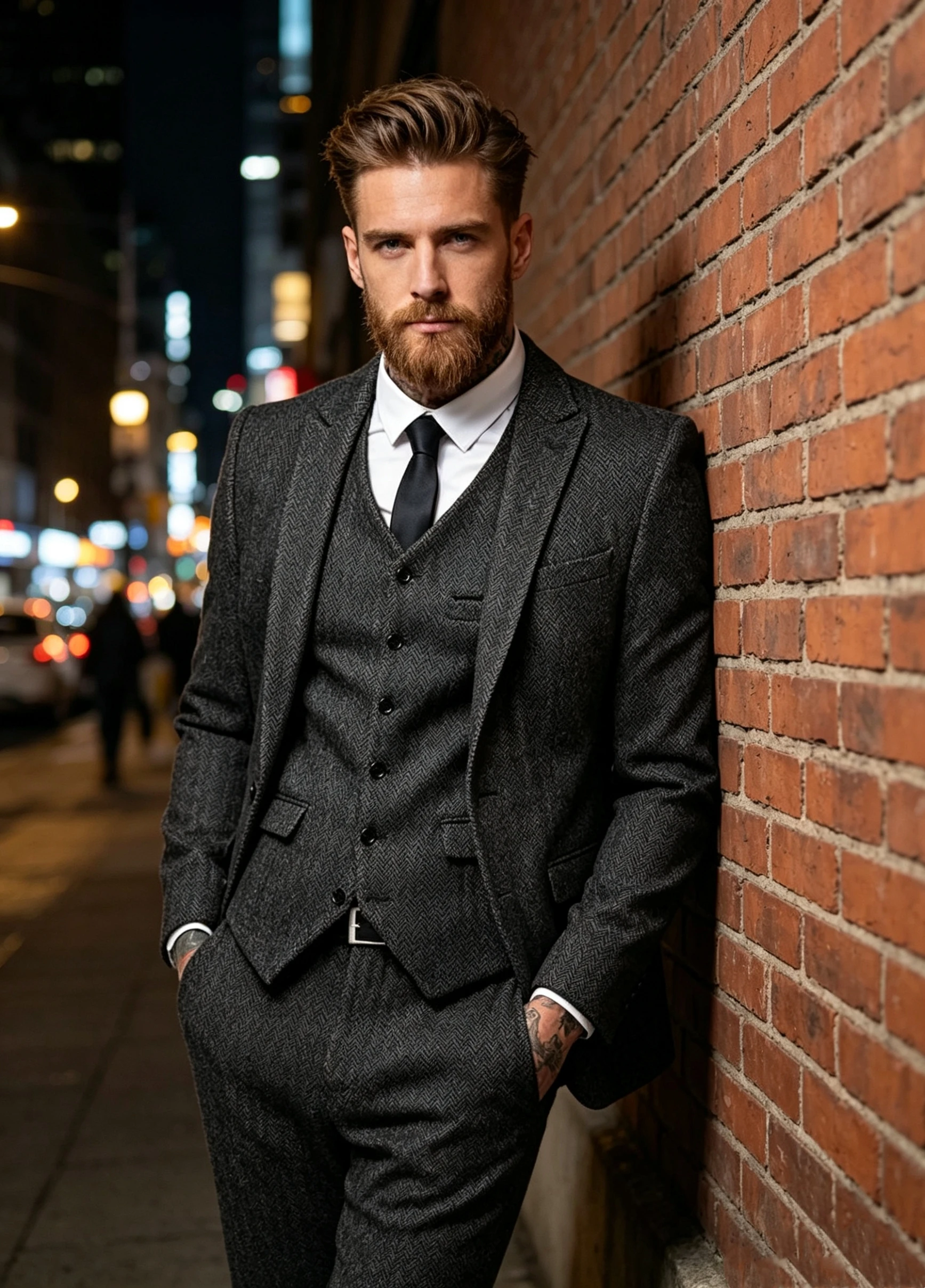 Gray/Brown Tweed Herringbone 3 Pieces Men's Business Suits Single Breasted Blazer Slim Fit Groom Formal Suits(Blazer+vest+Pants)
Gray/Brown Tweed Herringbone 3 Pieces Men's Business Suits Single Breasted Blazer Slim Fit Groom Formal Suits(Blazer+vest+Pants)