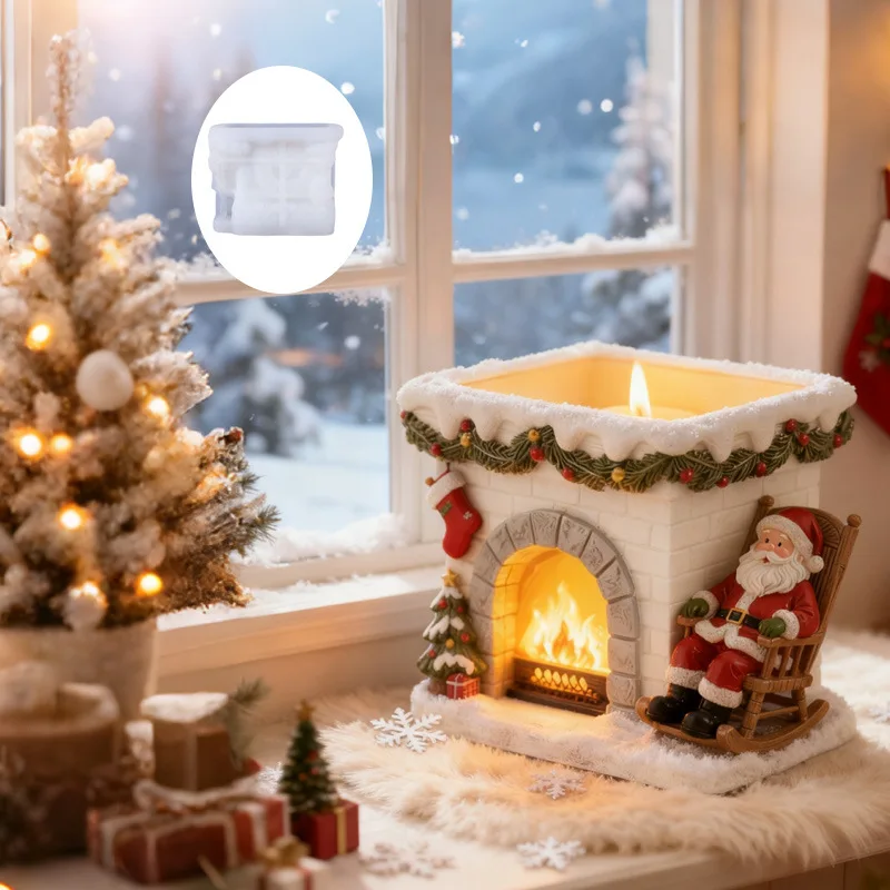 New Mould Christmas Fireplace Plaster Mold DIY Resin Storage Cups Planters and Home Decorative Ornaments Pottery Silicone Molds
New Mould Christmas Fireplace Plaster Mold DIY Resin Storage Cups Planters and Home Decorative Ornaments Pottery Silicone Molds