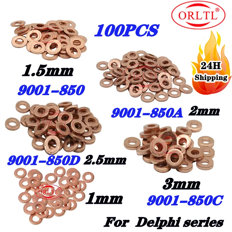 100pcs 9001-850C Diesel Injector Copper Washer 9001-850 9001-850B 9001-850E 9001-850A 9001-850D for Delphi NOZZLE EJBR04501D
100pcs 9001-850C Diesel Injector Copper Washer 9001-850 9001-850B 9001-850E 9001-850A 9001-850D for Delphi NOZZLE EJBR04501D