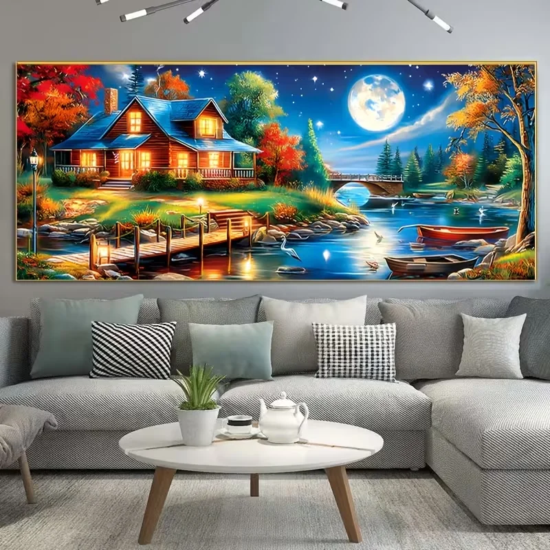 DIY Diamond Mosaic Moonlight Lake Cottage Autumn Scenery Diamond Painting Full Square Round Rhinestone Large Embroidery Kits
DIY Diamond Mosaic Moonlight Lake Cottage Autumn Scenery Diamond Painting Full Square Round Rhinestone Large Embroidery Kits