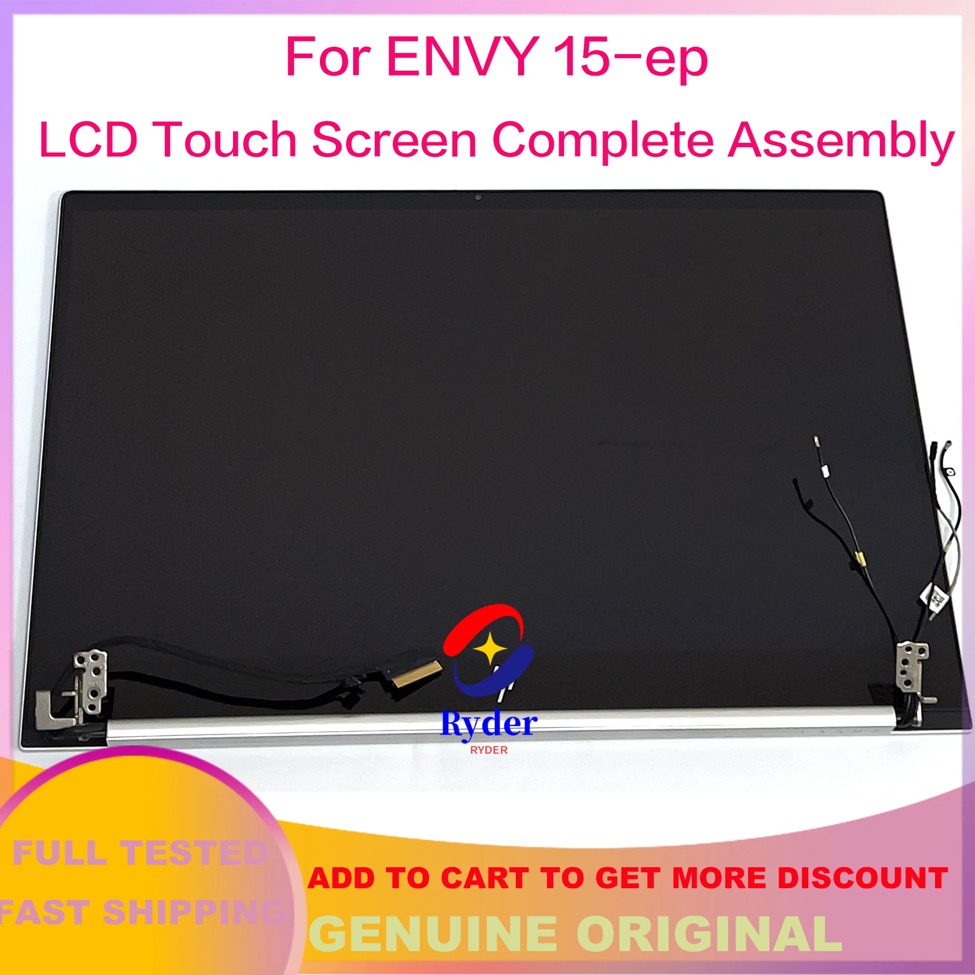 Оригинальный сенсорный ЖК-экран 15,6 дюйма 4K OLED для HP Envy 15-ep 15-ep01115TX UHD, полная сборка
Оригинальный сенсорный ЖК-экран 15,6 дюйма 4K OLED для HP Envy 15-ep 15-ep01115TX UHD, полная сборка