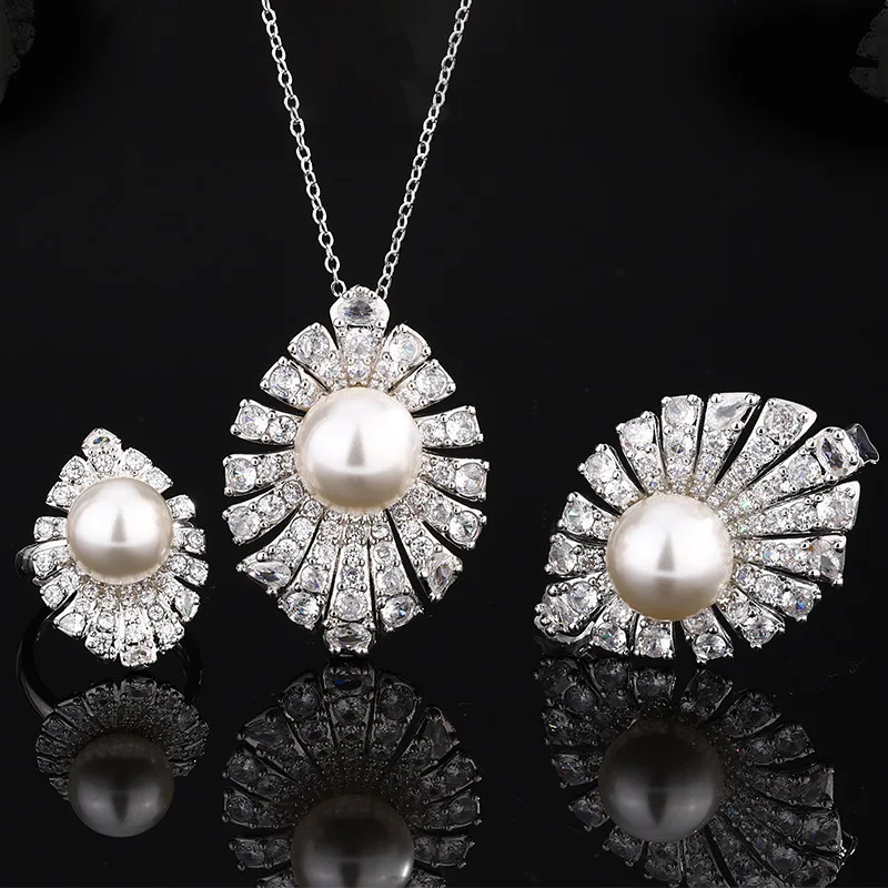 Elegant Pearl Sunburst Jewelry Adjustable Ring with Sparkling Stones Stunning Brooch Luxury Pendant Necklace for Any Occasion
Elegant Pearl Sunburst Jewelry Adjustable Ring with Sparkling Stones Stunning Brooch Luxury Pendant Necklace for Any Occasion