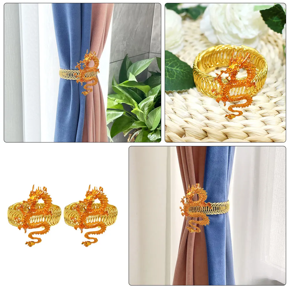 2pcs Curtain Buckle Dragon Theme Metal Spring Clips for Home Decor Year of Dragon Easy to Use Fits Most Curtains
2pcs Curtain Buckle Dragon Theme Metal Spring Clips for Home Decor Year of Dragon Easy to Use Fits Most Curtains