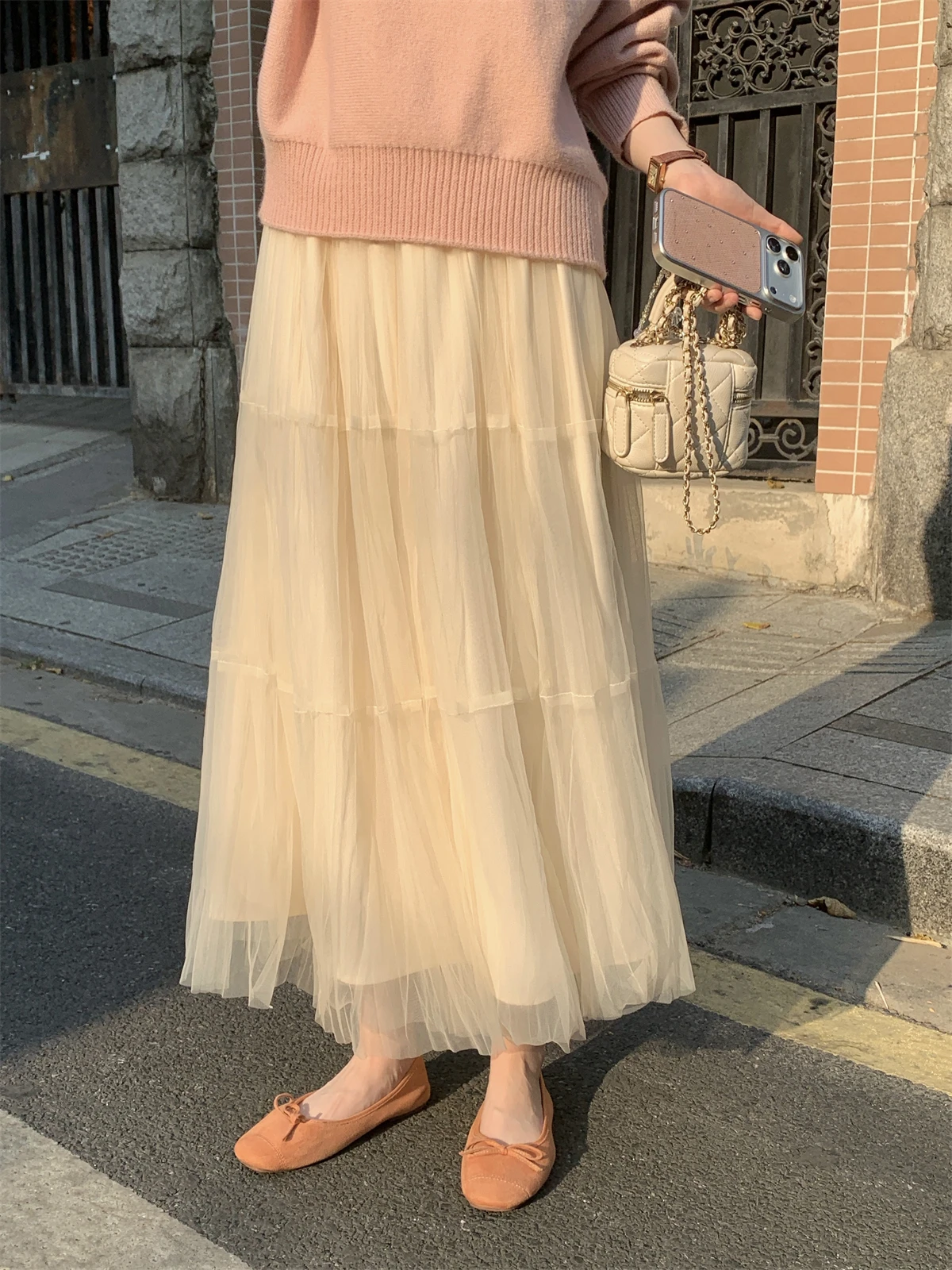 FUGUI RICH Pear Blossom Soft Me Mid-Length A-Line Skirt High Waist Splicing Design Early Spring New Sle Women's Skirt
FUGUI RICH Pear Blossom Soft Me Mid-Length A-Line Skirt High Waist Splicing Design Early Spring New Sle Women's Skirt