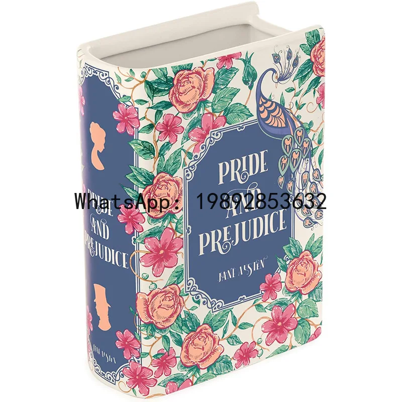 HP personalized book ceramic vase flower arrangement ornament desktop decorative utensils living room
HP personalized book ceramic vase flower arrangement ornament desktop decorative utensils living room