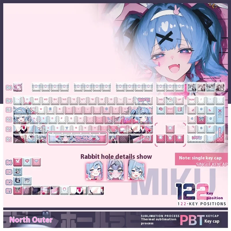 Computer Peripher New Popular Animation Anime Customized Princess Rabbit Hole Keycap Mechanical Keyboard Pbt Hot Sublimation
Computer Peripher New Popular Animation Anime Customized Princess Rabbit Hole Keycap Mechanical Keyboard Pbt Hot Sublimation