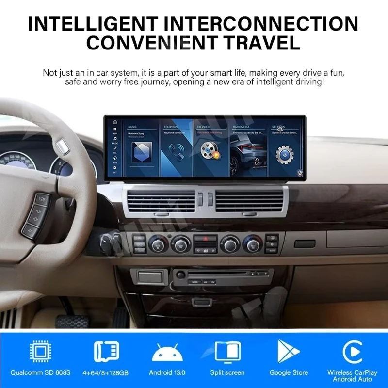7 Series E66 Android Car Screen 14.9 Inch Wireless CarPlay Android Auto Bluetooth Car Dvd Player 2004 - 2008 for BMW Monitor
7 Series E66 Android Car Screen 14.9 Inch Wireless CarPlay Android Auto Bluetooth Car Dvd Player 2004 - 2008 for BMW Monitor