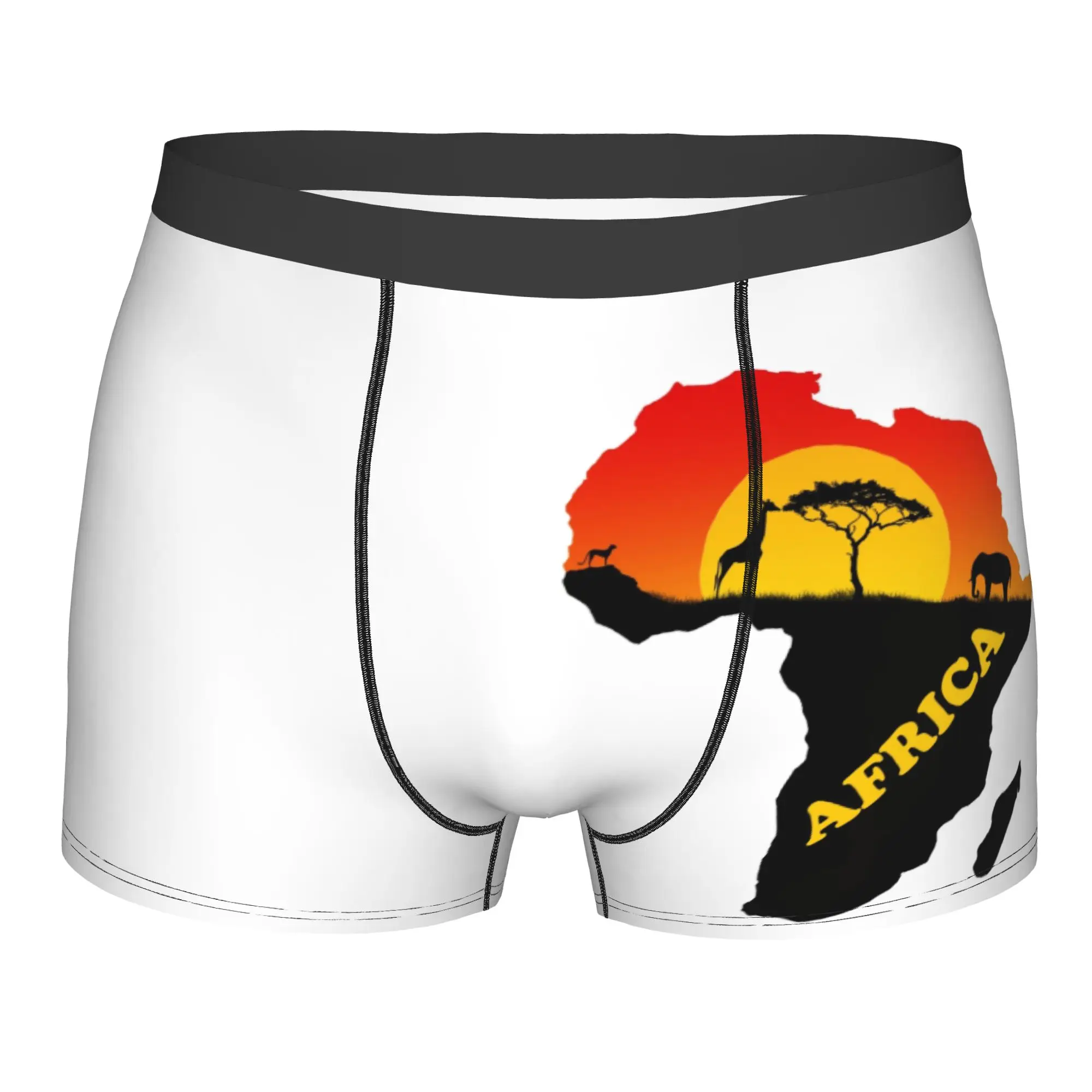 Customized Cool Africa Map Safari Animals Sunset Pattern Boxers Shorts Panties Male Underpants Breathable Briefs Underwear
Customized Cool Africa Map Safari Animals Sunset Pattern Boxers Shorts Panties Male Underpants Breathable Briefs Underwear