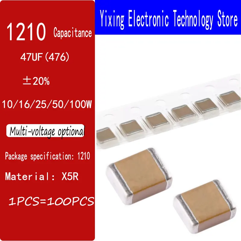 100PCS 1210 Ceramic Capacitor 1NF 1.5NF 2.2NF 3.3NF 4.7NF 6.8NF 10NF 15NF 22NF 33NF 47NF 68NF X7R
100PCS 1210 Ceramic Capacitor 1NF 1.5NF 2.2NF 3.3NF 4.7NF 6.8NF 10NF 15NF 22NF 33NF 47NF 68NF X7R
