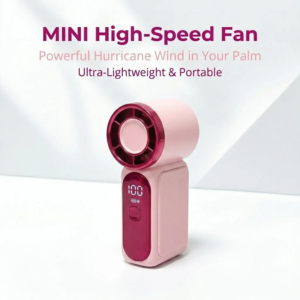 Portable Handheld Mini Fan, 6 Speeds 16900 RPM High Velocity Personal Fan with LED Display, USB Rechargeable, Mini Fan with Lanyard for Makeup, Travel, Outdoor Fan for Women Girl Gift, Pink
Portable Handheld Mini Fan, 6 Speeds 16900 RPM High Velocity Personal Fan with LED Display, USB Rechargeable, Mini Fan with Lanyard for Makeup, Travel, Outdoor Fan for Women Girl Gift, Pink