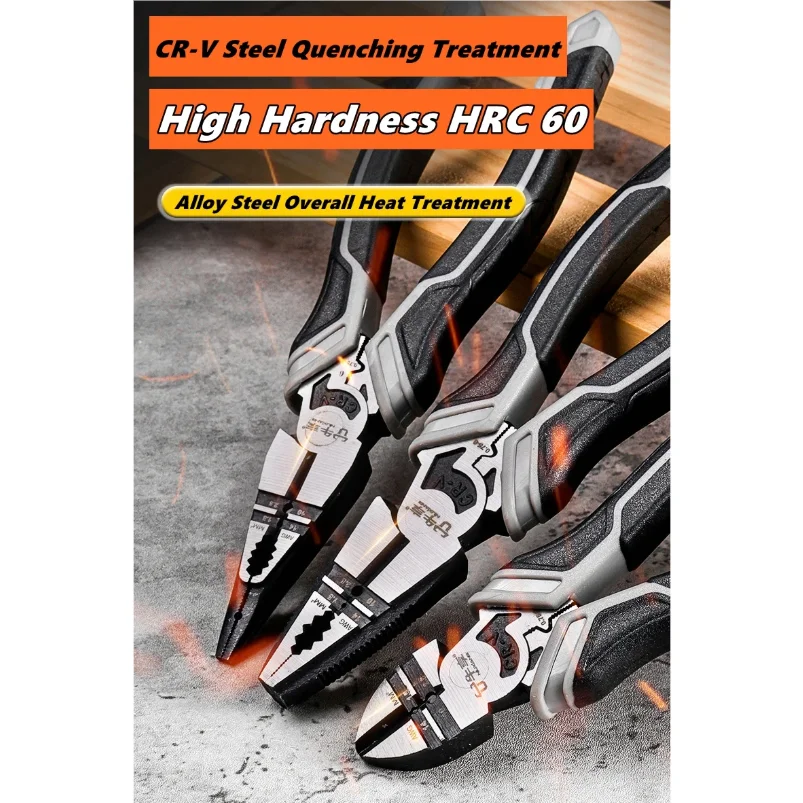 Universal Multifunctional Pliers Set Diagonal & Needle Nose Wire Cutter Pliers Hardware Motor Repair Tools Universal Electrician
Universal Multifunctional Pliers Set Diagonal & Needle Nose Wire Cutter Pliers Hardware Motor Repair Tools Universal Electrician