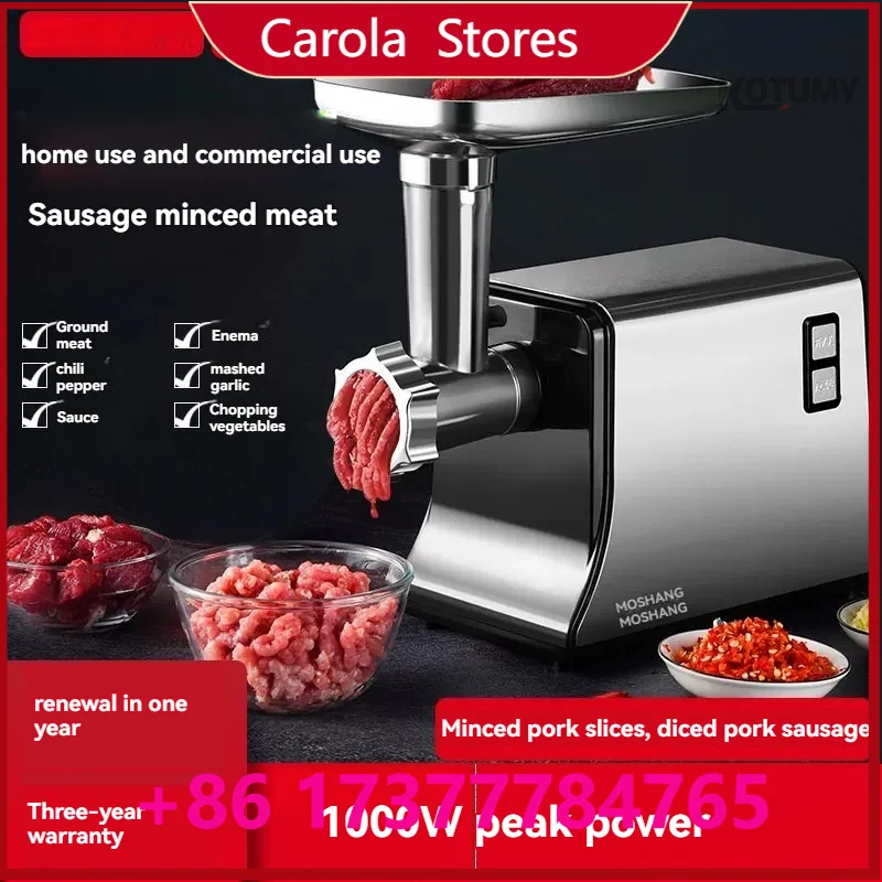 Stainless Steel Meat Grinder, Multifunctional Commercial Sausage Stuffer Filling Machine for Minced Meat & Sausage Making
Stainless Steel Meat Grinder, Multifunctional Commercial Sausage Stuffer Filling Machine for Minced Meat & Sausage Making