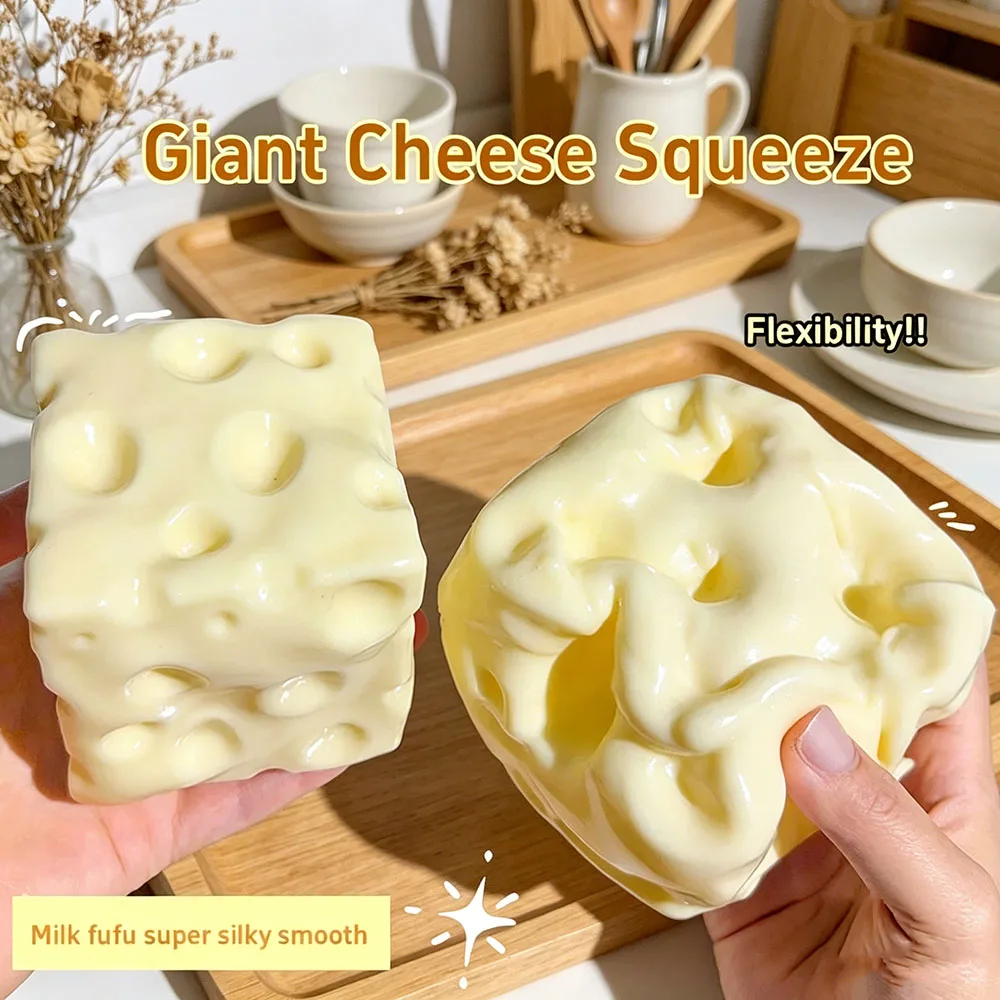 -Jumbo Cheese Cube Stress Ball Big Cheese Shapeable Squeeze Ball Non-Bounce Fidget Toy ASMR Sensory Anti-Stress Festival Gift
-Jumbo Cheese Cube Stress Ball Big Cheese Shapeable Squeeze Ball Non-Bounce Fidget Toy ASMR Sensory Anti-Stress Festival Gift