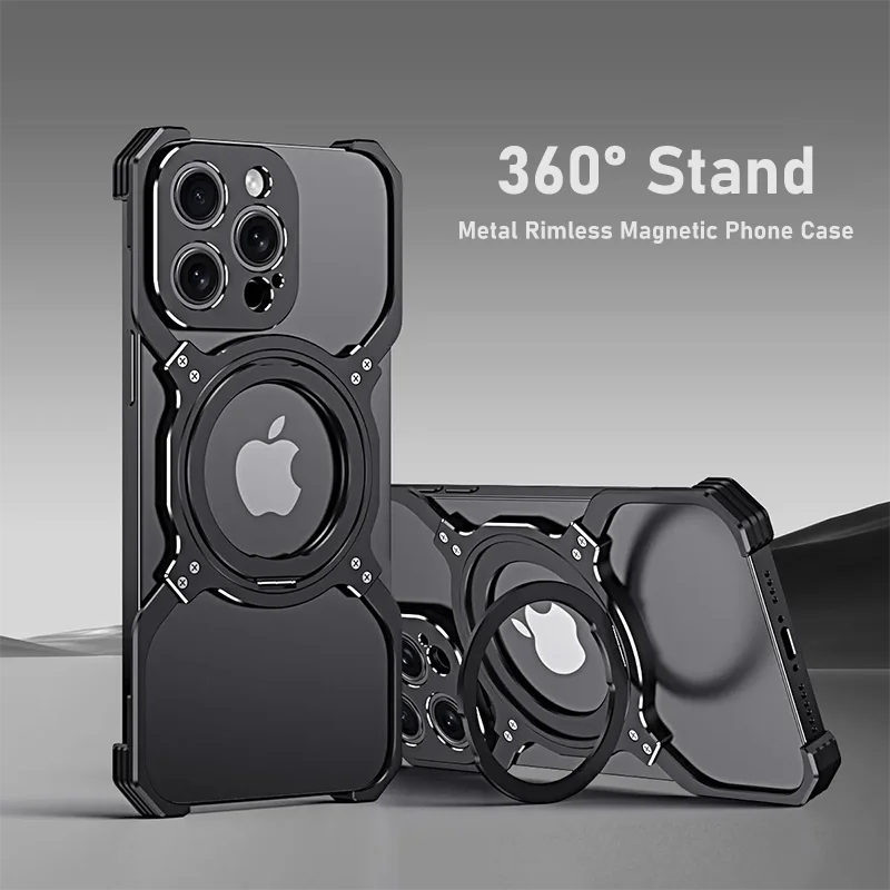 360° Stand Metal Rimless Magnetic Phone Case For iPhone 13 14 15 16 17 Pro Max Metal Bumper Lens Protection Phone Cover Holder
360° Stand Metal Rimless Magnetic Phone Case For iPhone 13 14 15 16 17 Pro Max Metal Bumper Lens Protection Phone Cover Holder
