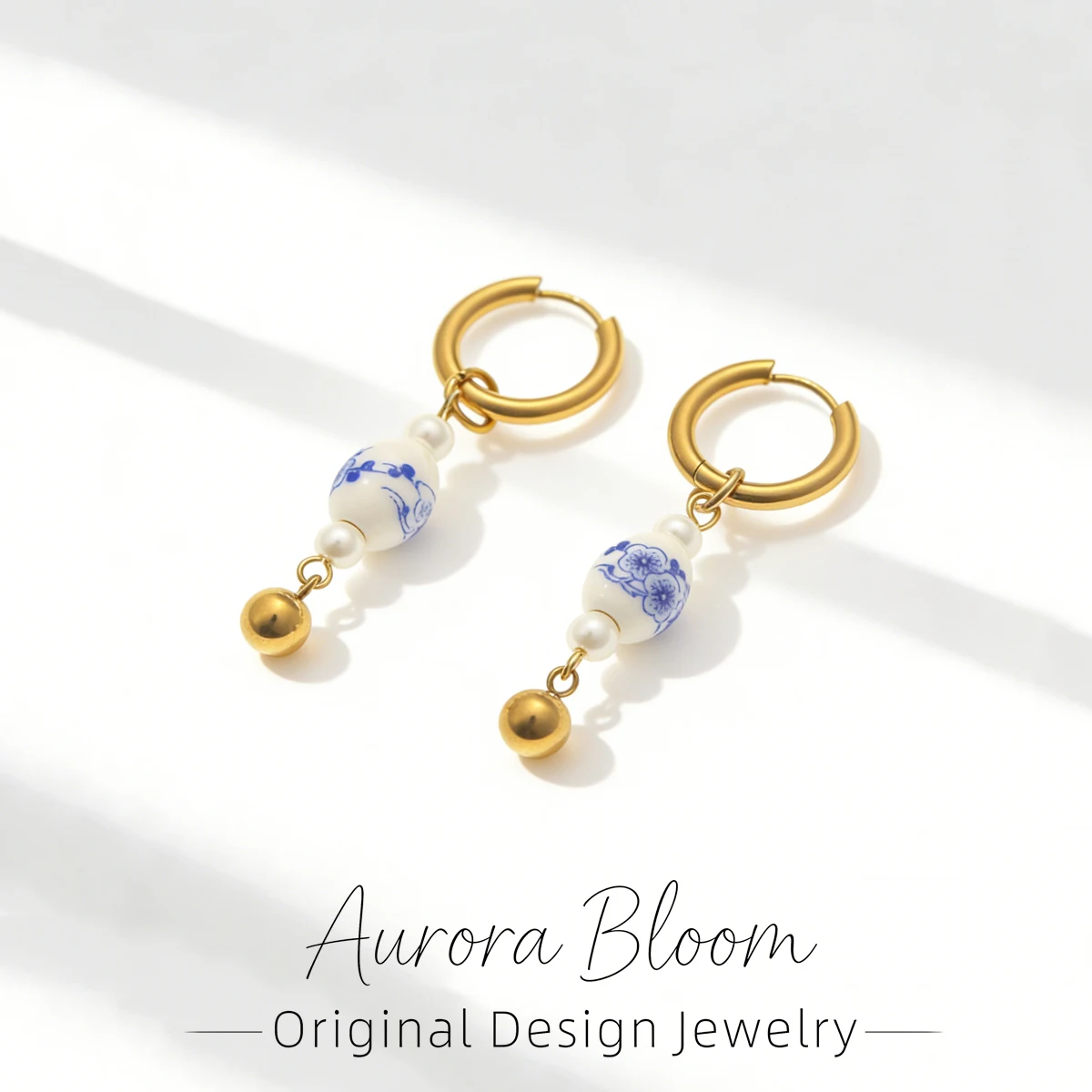 AURORA Handpainted Flower Ceramics Pendant Earrings For Women's Hoop Earrings Vintage Women's Stainless Steel Earring Jewelry
AURORA Handpainted Flower Ceramics Pendant Earrings For Women's Hoop Earrings Vintage Women's Stainless Steel Earring Jewelry
