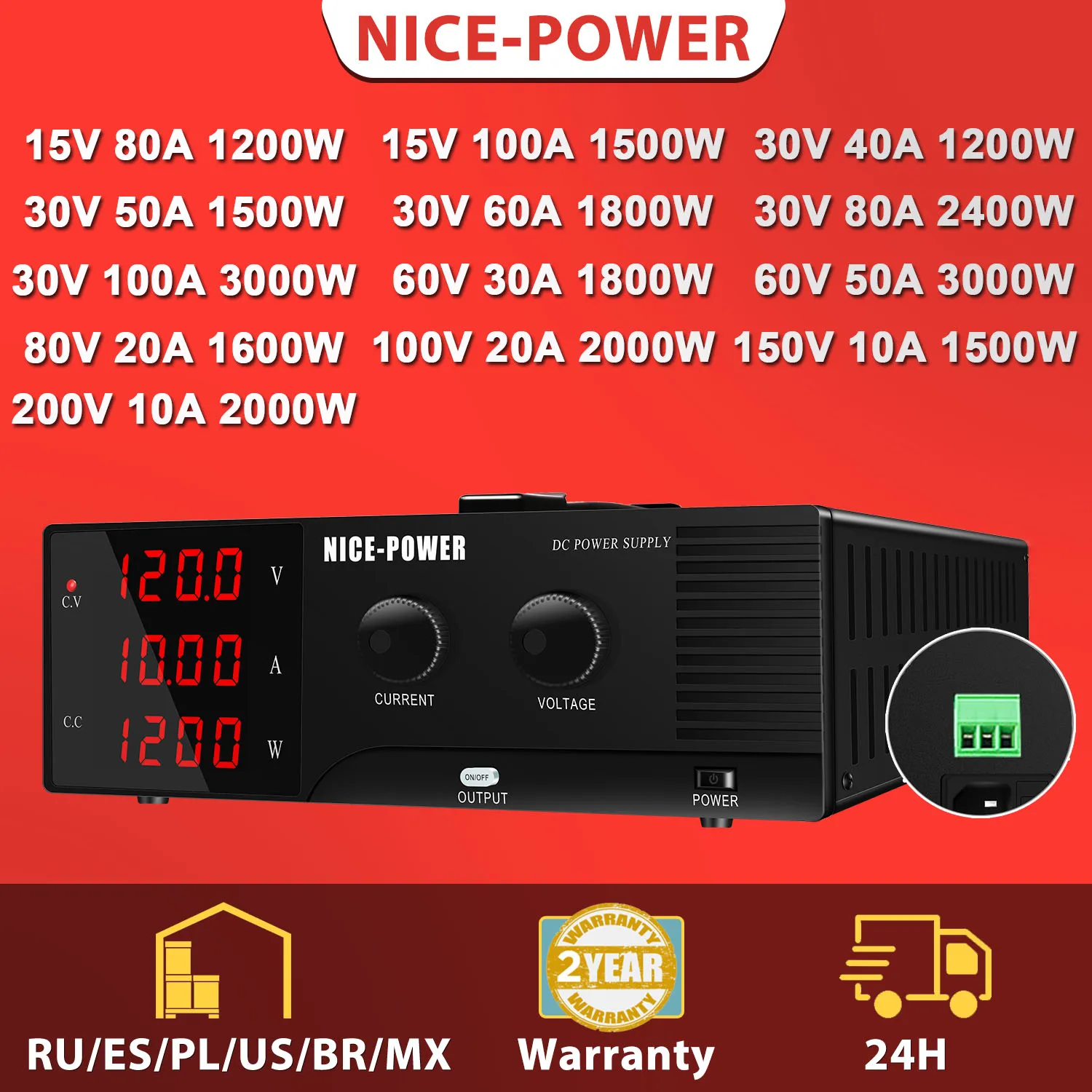 Супермощный источник питания постоянного тока RS-485 Port Software 200 В 150 В 100 В Регулируемый настольный источник переключения напряжения Ремонт
Супермощный источник питания постоянного тока RS-485 Port Software 200 В 150 В 100 В Регулируемый настольный источник переключения напряжения Ремонт