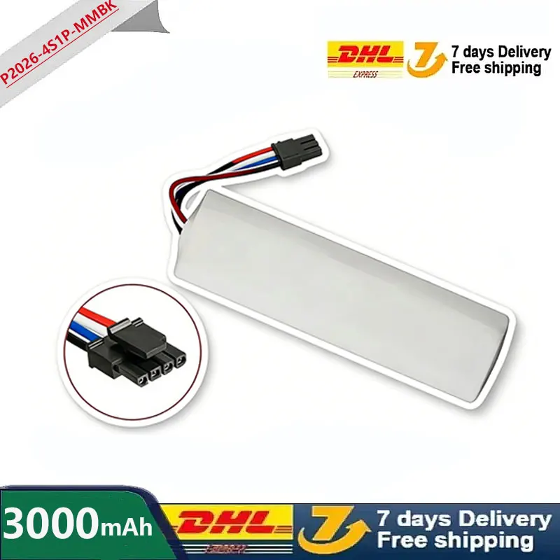 14.4V 3500mAh Replacement Battery P2026-4S1P-MMBK for Xiaomi Vacuum Mop 2C XMSTJQR2C/Trouver Finder RLS3 LDS Robot Cleaner
14.4V 3500mAh Replacement Battery P2026-4S1P-MMBK for Xiaomi Vacuum Mop 2C XMSTJQR2C/Trouver Finder RLS3 LDS Robot Cleaner