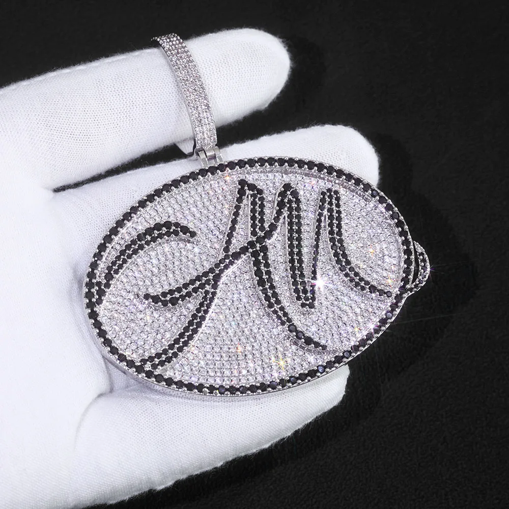 ESKEEM Luxury Personalized Ellipse Pendant Necklace Silver Plated Diamond Letter Custom Name Design Hip Hop Fine Jewelry
ESKEEM Luxury Personalized Ellipse Pendant Necklace Silver Plated Diamond Letter Custom Name Design Hip Hop Fine Jewelry