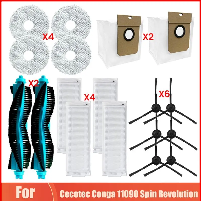 Запасные части A07R для пылесоса Forcecotec Conga 11090 Spin Revolution: роликовая и боковая щетки, HEPA-фильтр, салфетка для влажной уборки, мешки для сбора пыли
Запасные части A07R для пылесоса Forcecotec Conga 11090 Spin Revolution: роликовая и боковая щетки, HEPA-фильтр, салфетка для влажной уборки, мешки для сбора пыли