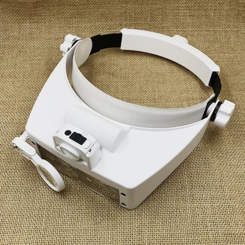 AP28 LED Head Magnifier,Hands Headband Glasses with 5 Led,Professional Jeweler Loupe
AP28 LED Head Magnifier,Hands Headband Glasses with 5 Led,Professional Jeweler Loupe