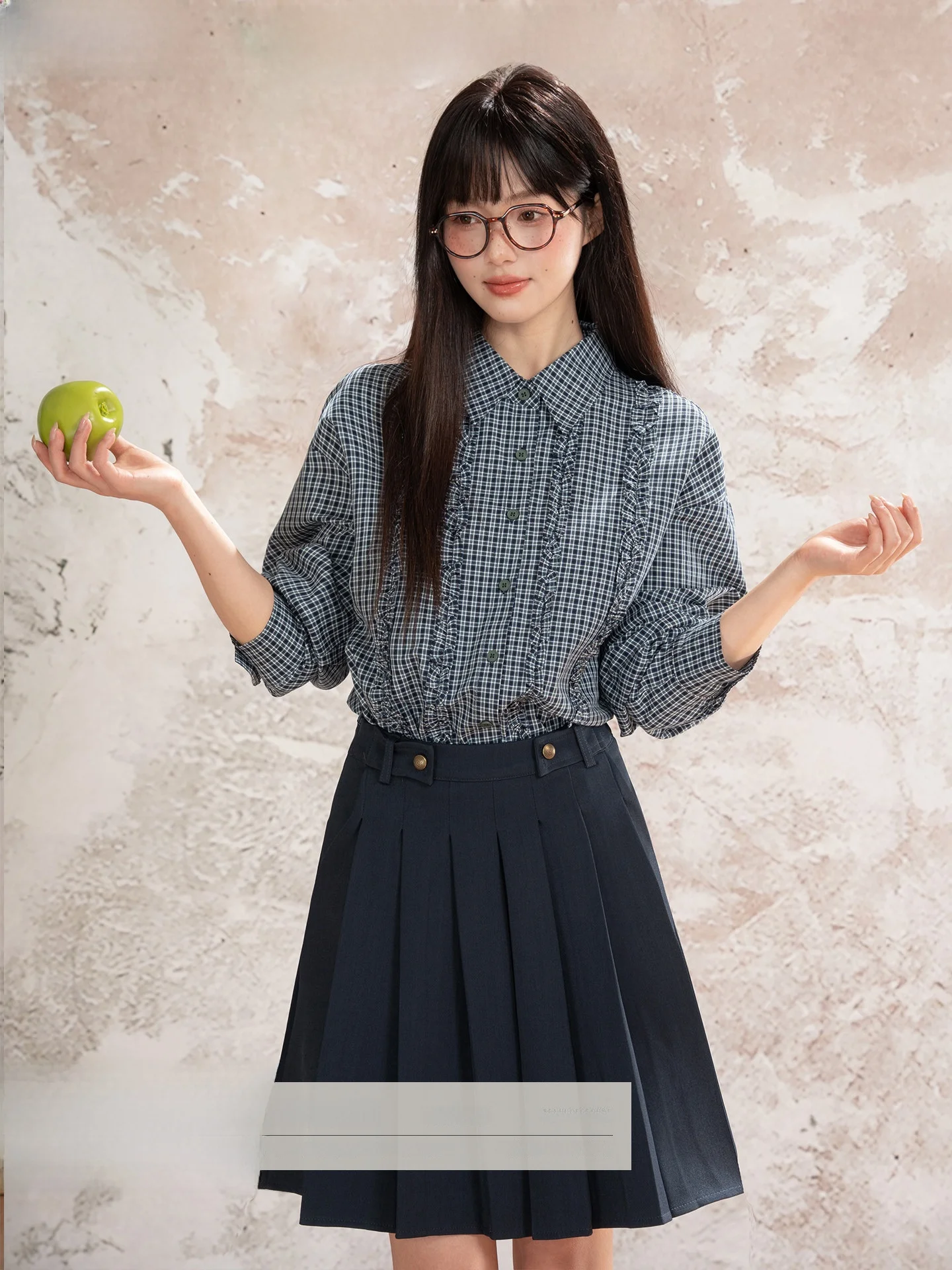 Loveheynew Sweet Sister Long Sve irt Женская повседневная универсальная блузка для ранней осени, хлопковая, в клетку, с лоскутным узором
Loveheynew Sweet Sister Long Sve irt Женская повседневная универсальная блузка для ранней осени, хлопковая, в клетку, с лоскутным узором