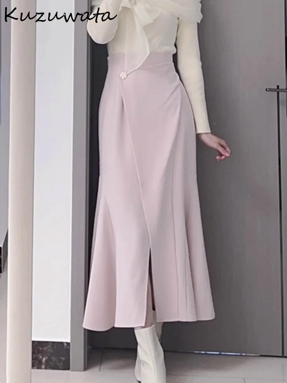 Kuzuwata High Street Solid Bodycon Irregular Skirt Slim Sweet Mermaid Mis-length Mujer Faldas Japan All-match Elegant Cute Falda
Kuzuwata High Street Solid Bodycon Irregular Skirt Slim Sweet Mermaid Mis-length Mujer Faldas Japan All-match Elegant Cute Falda