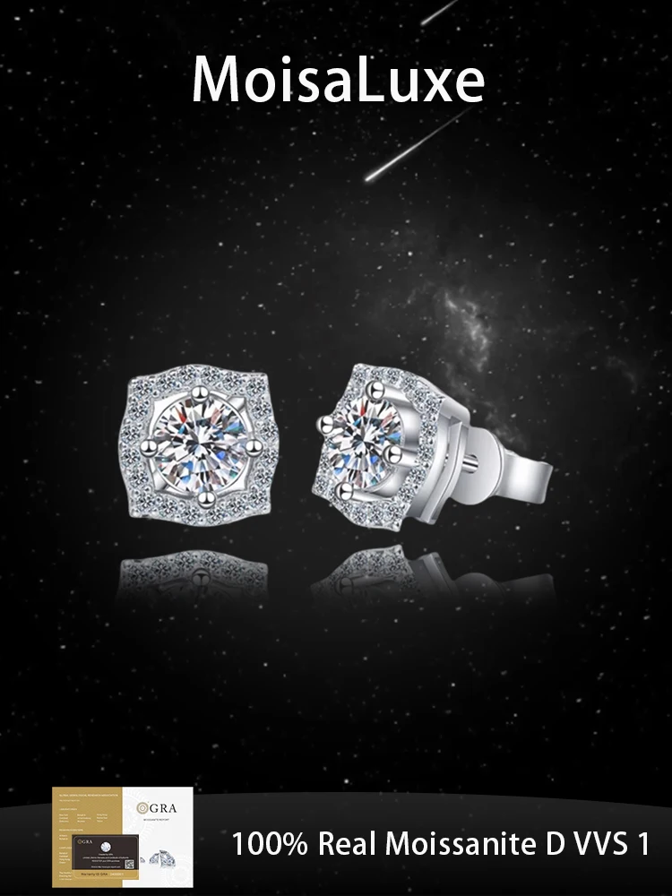MoisaLuxe Official Store Moissanite Plata Sterling 925 Silver Fashion Jewelry Geometric Shape Earrings for Women Hoops Piercing
MoisaLuxe Official Store Moissanite Plata Sterling 925 Silver Fashion Jewelry Geometric Shape Earrings for Women Hoops Piercing