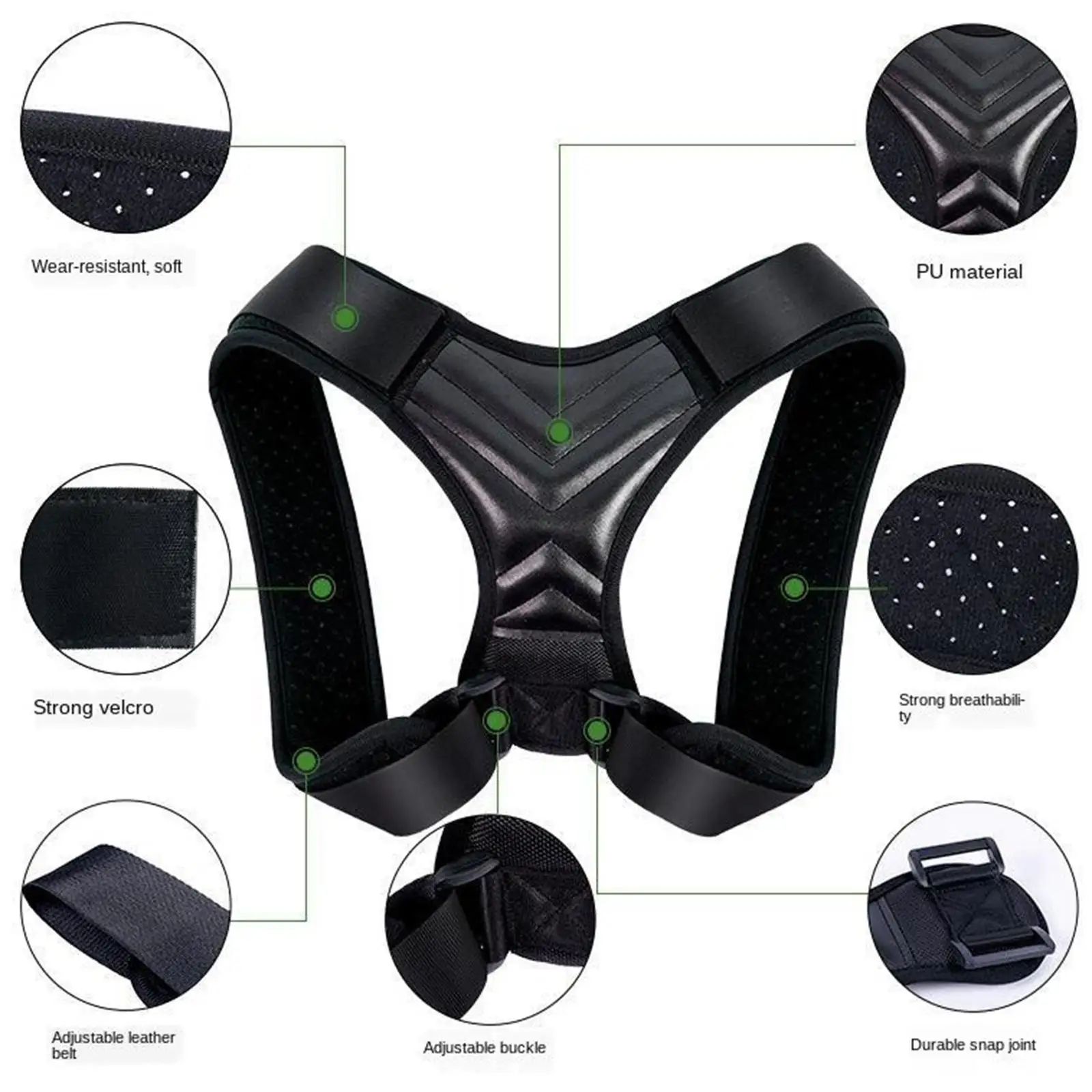 Adjustable Comfortable Posture Corrector Trainer for Men Women Clavicle Support Spinal Alignment Shoulder Chest Size 28" - 50"
Adjustable Comfortable Posture Corrector Trainer for Men Women Clavicle Support Spinal Alignment Shoulder Chest Size 28" - 50"